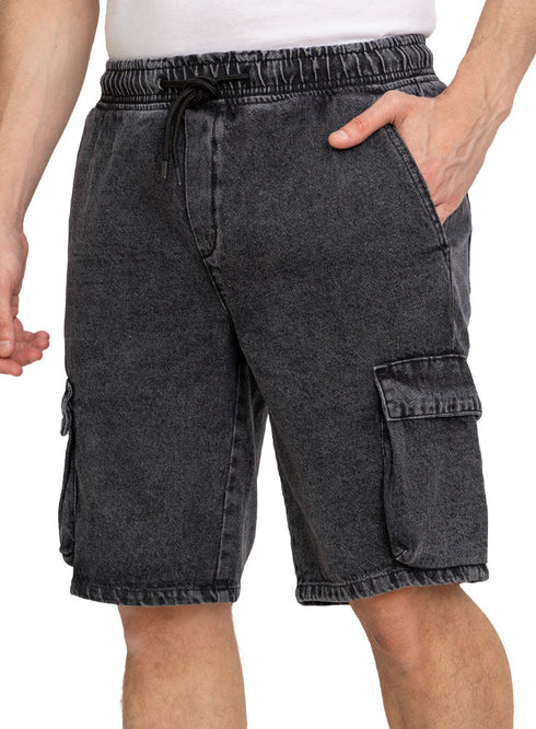 Black 1 Cargo Denim Short - Khotwh